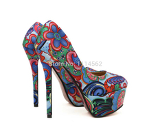 2015 New High Quality Wedding Shoes Prom Evening Party Dress Women Lady Bridal Blue Black 13