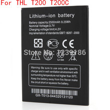 100% Original THL Lithium-ion batteries 2500MAH For THL T200 T200C MTK6592 Octa core Cell Phones Free Shipping