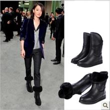2014 winter warm rubber sleeve / overshoes Europe and the United States in the tube boots Flat with flat women Snow boots
