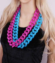 Hot sale multi color Chain necklace Woman colorful jewelry