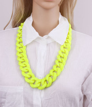 Hot sale multi color Chain necklace Woman colorful jewelry