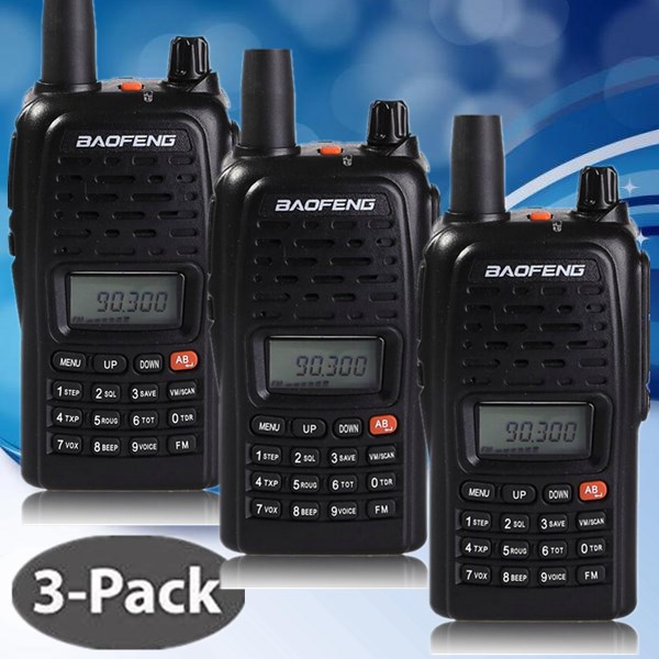 3 PCS BAOFENG BF V85 2 Way Radio Walkie Talkie VHF UHF 136 174 400 480MHz