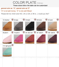 2014 High Quality Christmas New Fashion snow boots for women real genuine leather winter shoes Nature