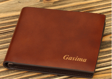 NEW Men s super grain leather trifold Horizontal wallets Card package
