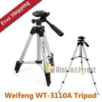 камера штатив Универсальный гибкий Weifeng WT-3110A штатив портативный штатив камеры с 3-полосная глава WT3110A легкие штатив