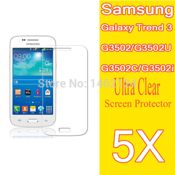 5pcs For Samsung Galaxy Trend 3 G3502 G3502U G3502C G3502i Ultra Clear Screen Protector Cell Phone