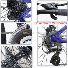 21 24 27 Speeds Mountain Bike Full Shocking proof 26 X17 Mountain Bicycle Double Disc Brake