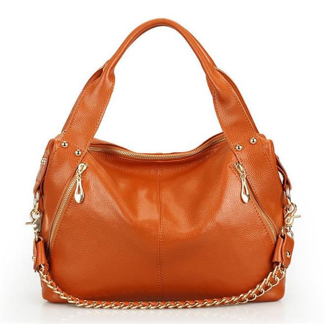 New Cowhide Bag Chain Women Handbag Trendy Shoulder Bags Casual Crossbody Bag Women Leather Handbag Hot