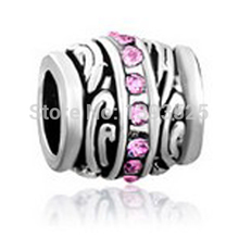 + Dark pink beads fit Pandora charm bracelet hand jewelry accessories Christmas gift
