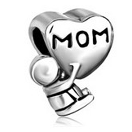 K I love my mother white beads fit Pandora charm bracelet hand jewelry accessories Christmas gift
