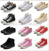Mens womens Low cut STAR Canvas Casual Shoes Sneakers flat boots BLACK WHITE RED PURPLE PINK