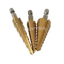 2014 New CR Brand 3pc Quick-change 1/4″ Coated Step Drill Bit Set Household Power Tool Drill Bit RC