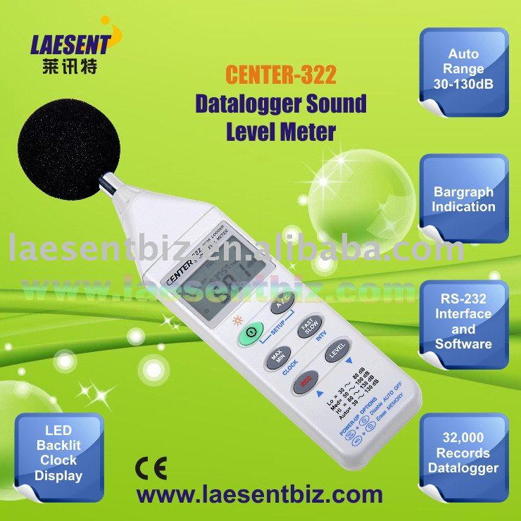 CENTER 322 Decibel Meter (RS 232) + Free Shipping-in Level Measuring ...