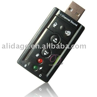 Sound Card on Free Shipping Usb 3d Audio Sound Card Adapter Virtual 7 1 Ch  Dn17