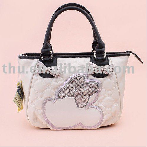 Cute Mickey Handbag,Brand new PU leather handbag,fashion handbag, ladies' handbag & Free shipping(China (Mainland))