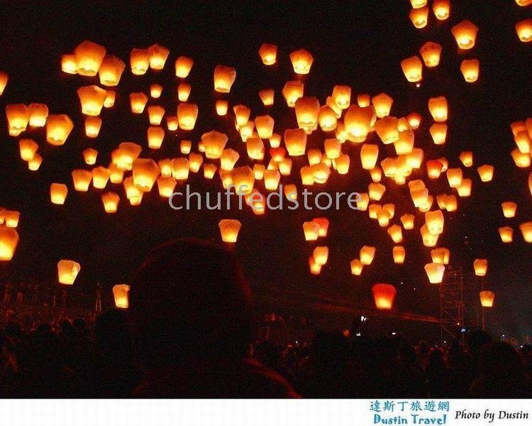 50pcs Valentine's Sky Lanterns Wedding Wish Night Lights Fay Balloon Xmas