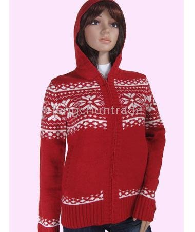 Red Womens Cardigan