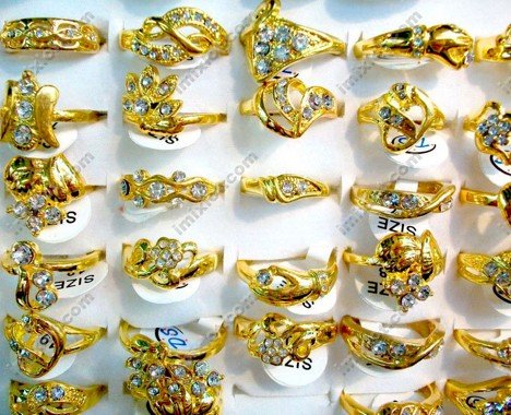 ... 30pcs Gold plated Australia Rhinestone ring rings jewellery fashion
