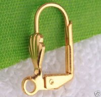 Gold Plated Lever Back Earwires 16mm a2302