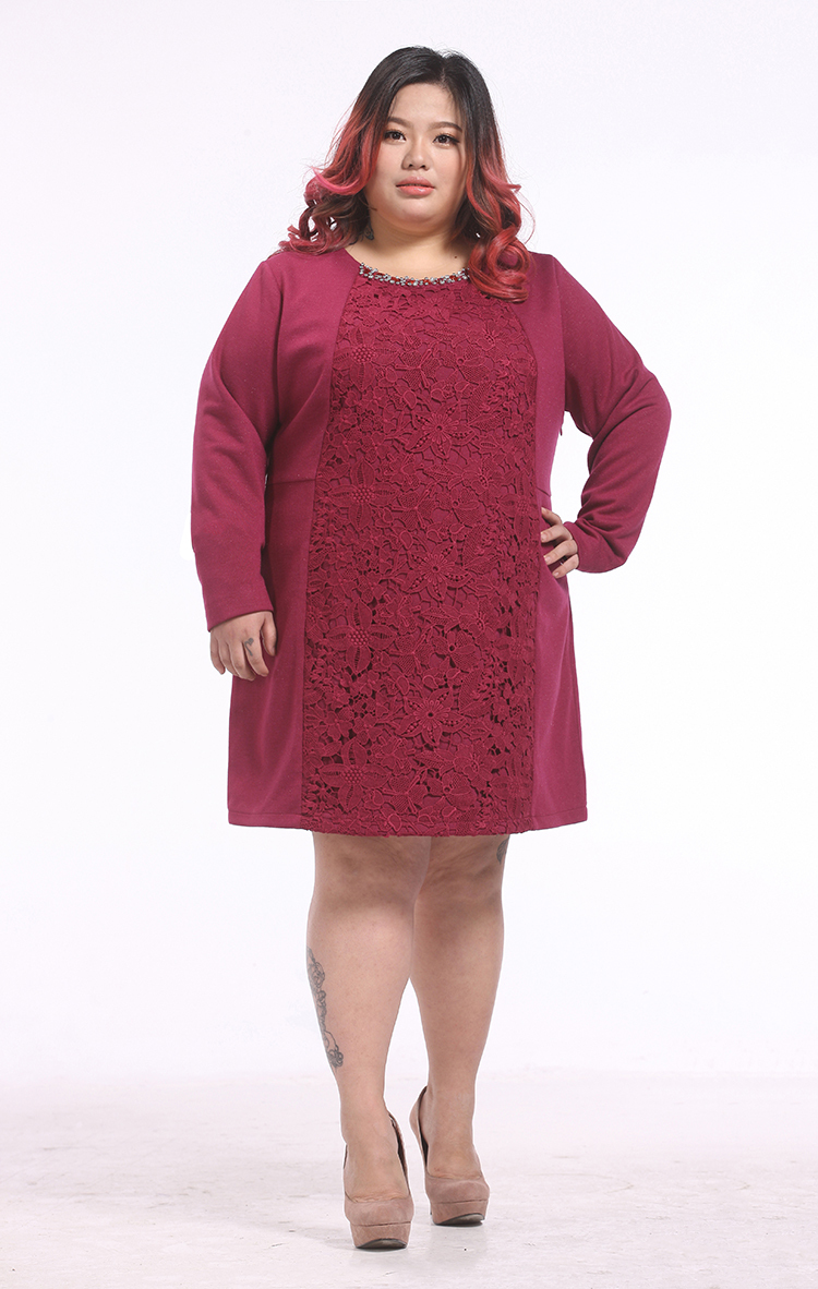 ... plus-size-Overalls-medium-long-plus-size-one-piece-Long-sleeved-dress