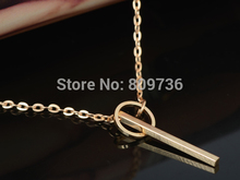 1pc New Hot Unique Charming Gold Tone Bar Circle Lariat Necklace Womens Chain Jewelry Gift Cheap