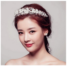 Elegant Sparkly Crystal Rhinestone Pearl Tiara Wedding Prom Bridal Headband Wedding Headband E-shine Jewelry T2393