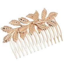 Promotion Hot Sale New Hair Jewelry Boho Chic Gold Leaf Hair Comb Hairpins Noiva Wedding Hair