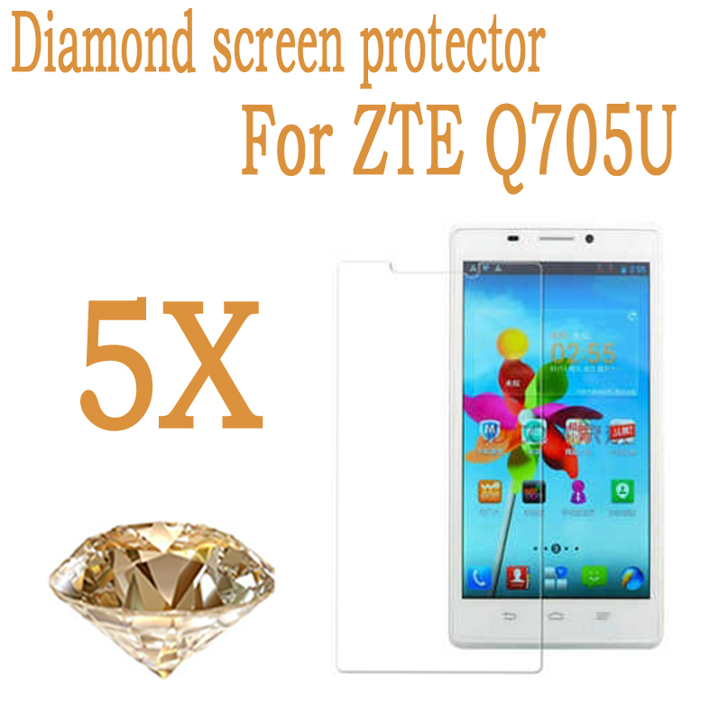 5 7 ZTE Mobile Phone Diamond Protective Film ZTE Q705U Screen Protector Guard Cover Film For
