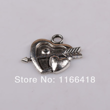 Free Shipping 30pcs Tibetan Silver Tone Cupid Heart Charms Necklaces Pendants Jewelry Craft DIY A0433 1