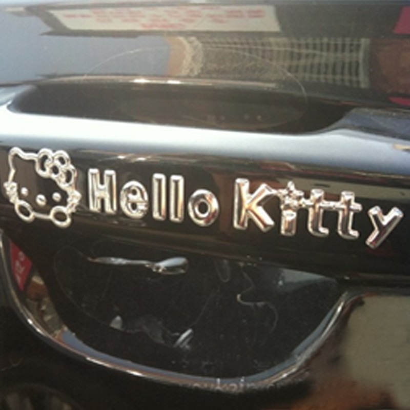 car styling new hello kitty car Sticker 3D hellokitty girl Car Body 