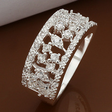 Top quality fashion ring female ring Wholesale price 8# silver ring men 925 silver Jewelry JZ5513