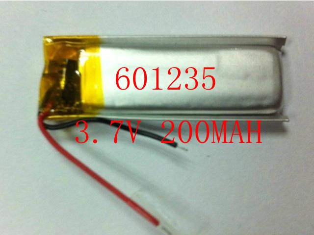 Size 601235 3 7V 200mah Lithium polymer Battery with Protection Board For MP3 MP4 MP5 GPS