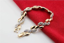 Chain Link Bracelet Women screw gold bracelet crystal pulseiras femininas New 2014 Accessorios para mulher SZ3510