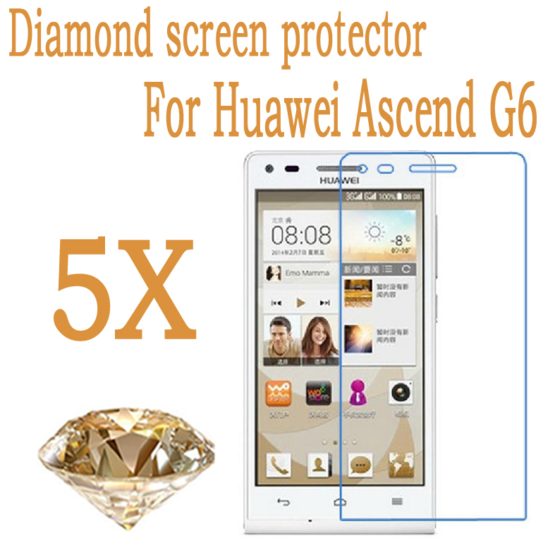 4 5 Mobile Phone Diamond Protective Film Huawei Ascend G6 Screen Protector Guard Cover Film For