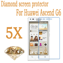 4.5” Mobile Phone Diamond Protective Film Huawei Ascend G6 Screen Protector Guard Cover Film For Huawei G6 – 5PCS/Wholesales