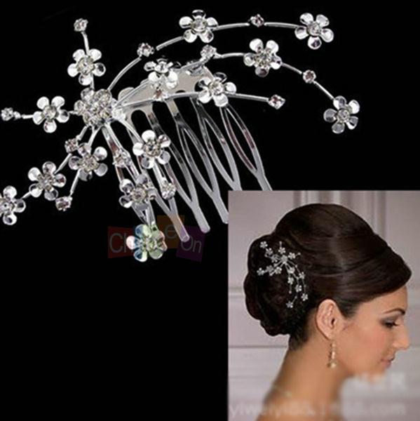 Bride Hair Accessories Plate Made Supplies Wedding Party Bridal Starry Rhinestone Hair Comb Tiara
