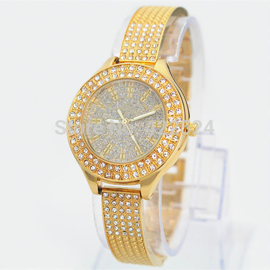 2014 Hot Sell New Model Stainless Steel Feral Beauty Women s Brand Watch With Diamond Bracelet