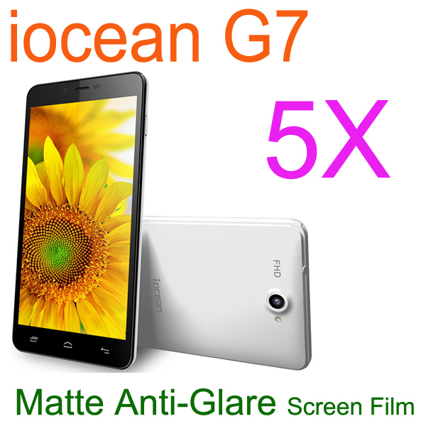5x Matte Dirty resistant Anti Scratch Screen Protector For iocean G7 MT6592 Octa Core Protective Film