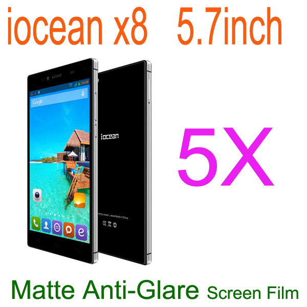 5x Matte Dirty resistant Anti Scratch Screen Protector For iOcean X8 MTK6592 Octa Core 1 7GHz