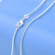 Free Shipping Top Quality Genuine 925 Sterling Silver Box Venice Necklace Chains With Lobster Clasps 16″-30″ For Choice