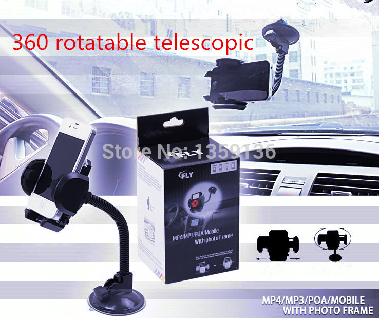 Universal 360 degree spin Car Windshield Mount cell mobile phone Holder Bracket stands for iPhone 6