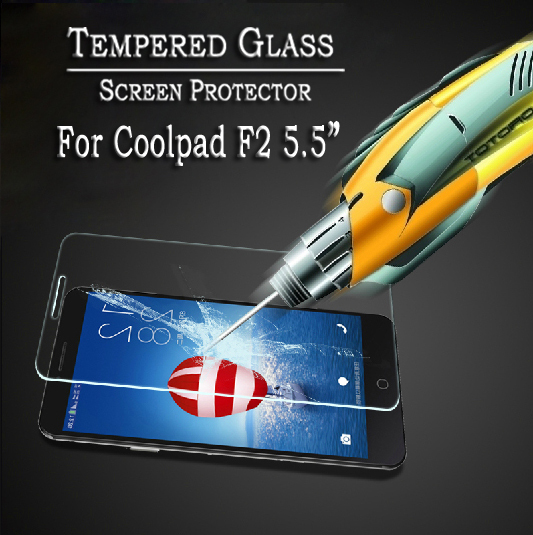In stock 0 3mm Ultra Thin HD Clear Explosion proof Coolpad F2 8675 Tempered Glass Screen