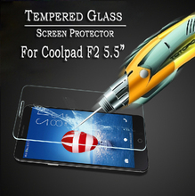 In stock!0.3mm Ultra Thin HD Clear Explosion-proof Coolpad F2 8675 Tempered Glass Screen Protector  Wholesales Free Shipping