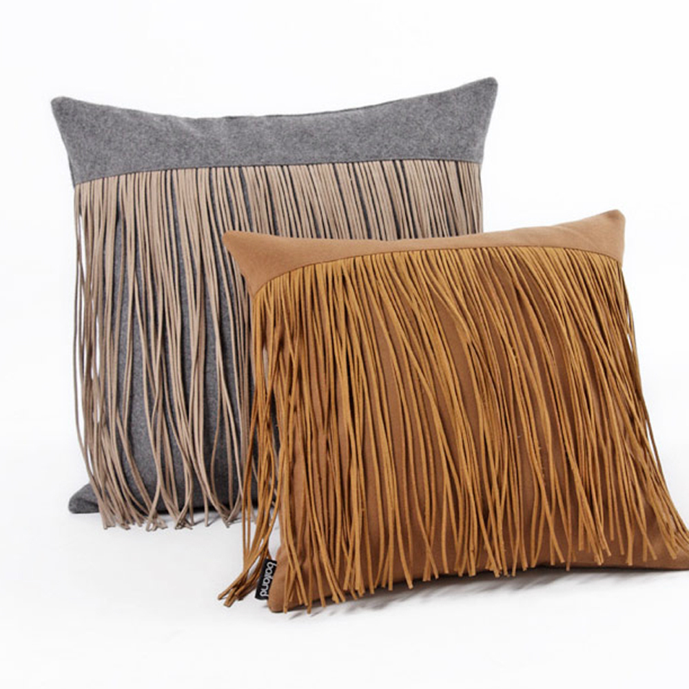 pillow Grey/Brown  Macrame tassels Home Pillow Color cheap Woolen tassels with  centerpiece Throw Decoration  ideas