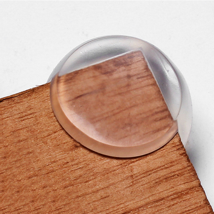  Macia clara bola de borracha vidro mesa mesa Duarte protetores de canto, bebê criança crianças Silicone canto protetor cola grátis