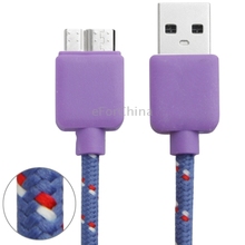 Nylon Braided Micro USB 3.0 Data Transfer / Charge Sync Cable for Samsung Galaxy Note 3 / N9000, Galaxy S5 / G900, Length: 3m