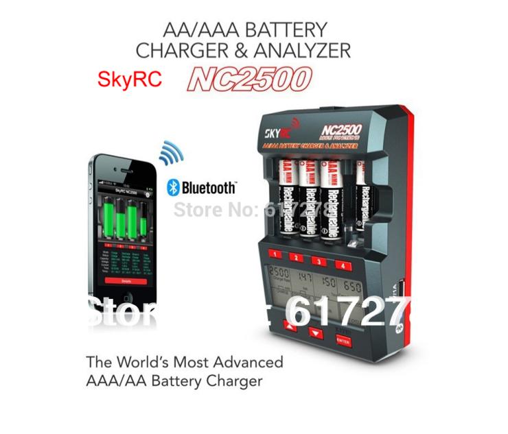 Newest SKYRC NC2500 Charger Bluetooth Smartphone charging LCD display seven bottons charging charger Free shipping toys