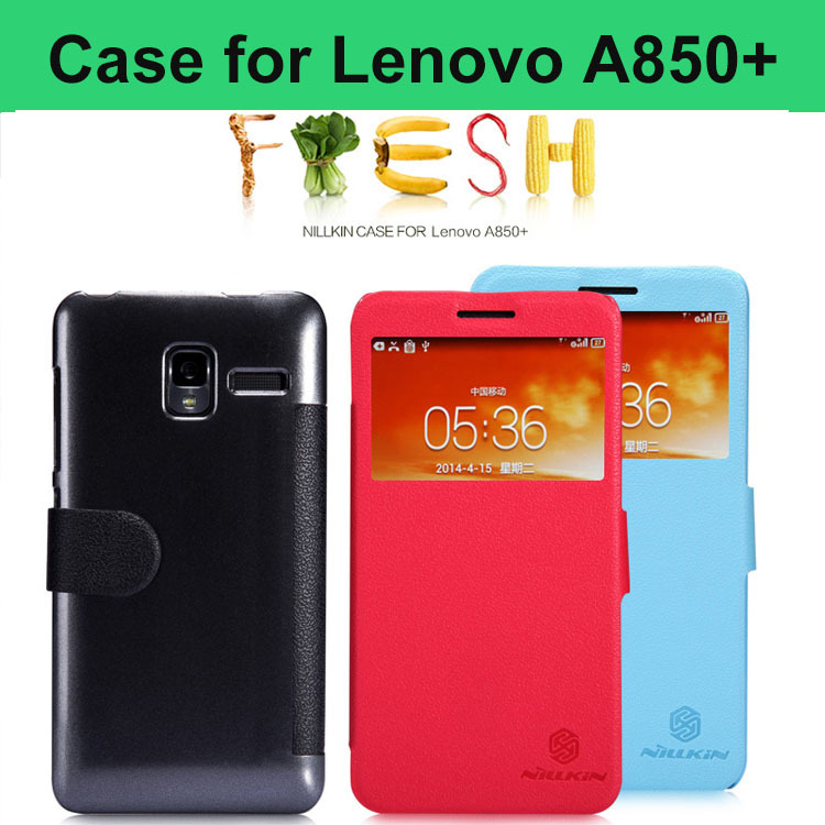 NILLKIN Fresh Series PU Leather Case For Lenovo A850 Octa Core Phone Flip Cover with Retail