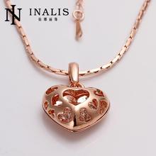 LBY Fashion Jewlery 2015 High Quality 18K Gold Plated Hollow Heart Fashion 18K Golden Heart Jewelry