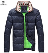 Stand National Style Winter Coat Men Big Size M 5XL Large Men s Parkas Black Navy